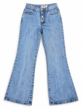 Vintage 90s Photo Products Light Wash Flare Bell Bottom Jeans Size 6